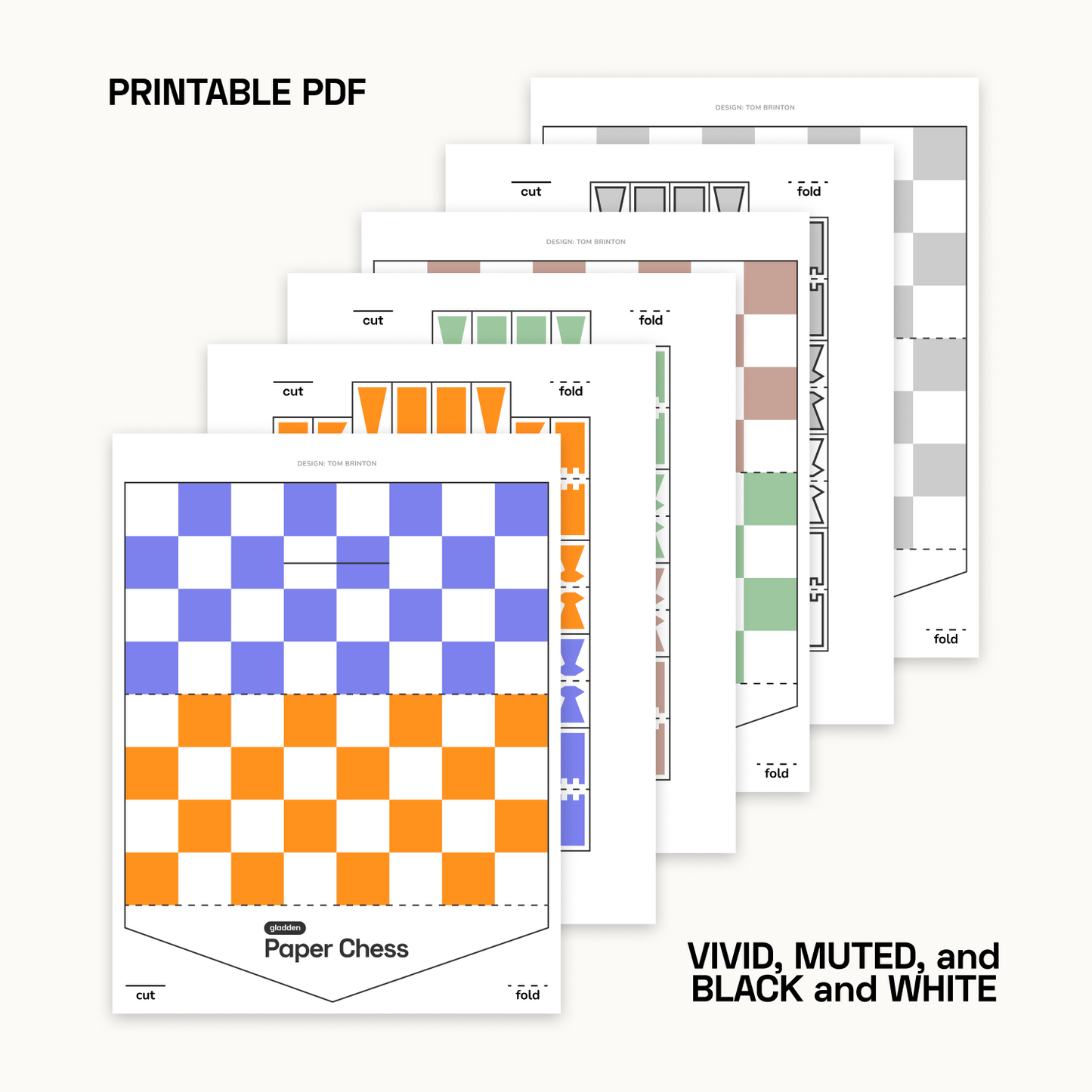 Paper Chess Printable PDF