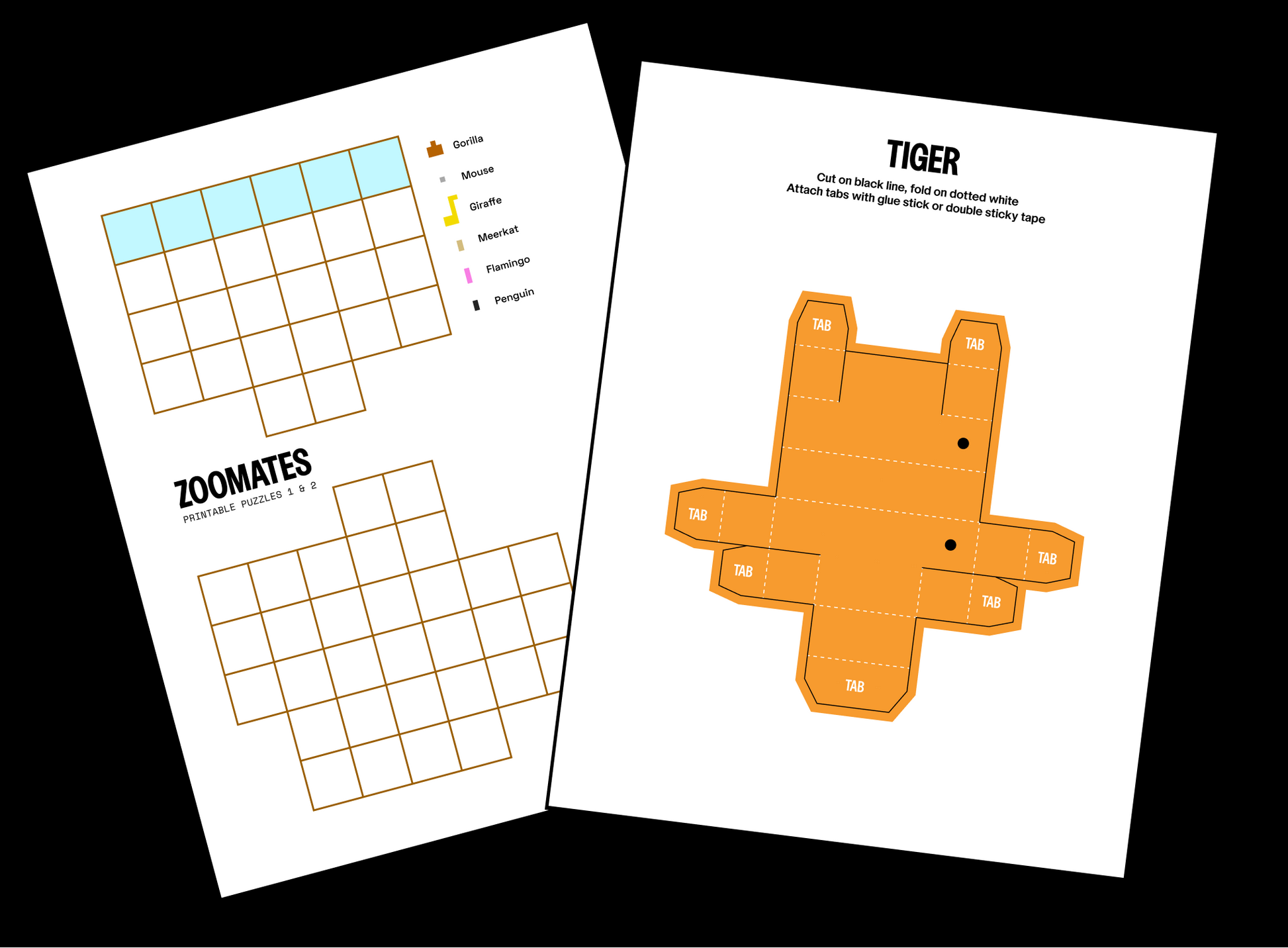 ZOOMATES Papercraft Edition (PDF) – Gladden Design